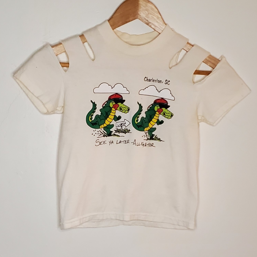 80s Souvenir Graphic See You Later Alligator Cartoon T-Shirt - Picture 6 of 9